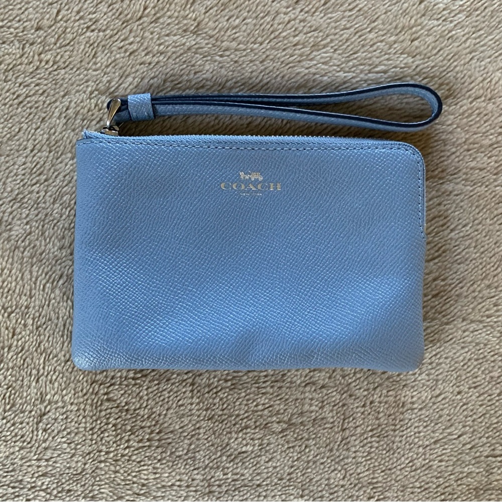 COACH Light Blue Wristlet